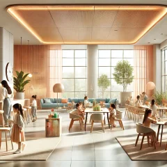 DALL·E 2024-12-31 13.18.32 - A modern and elegant depiction representing 'Children Benefitted.' The image showcases a bright and inviting preschool environment with children activ